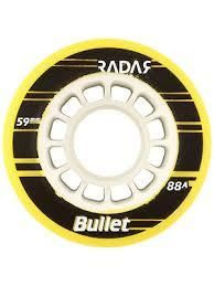 Radar Bullet Wheels 59 mm 88A Neon Yellow